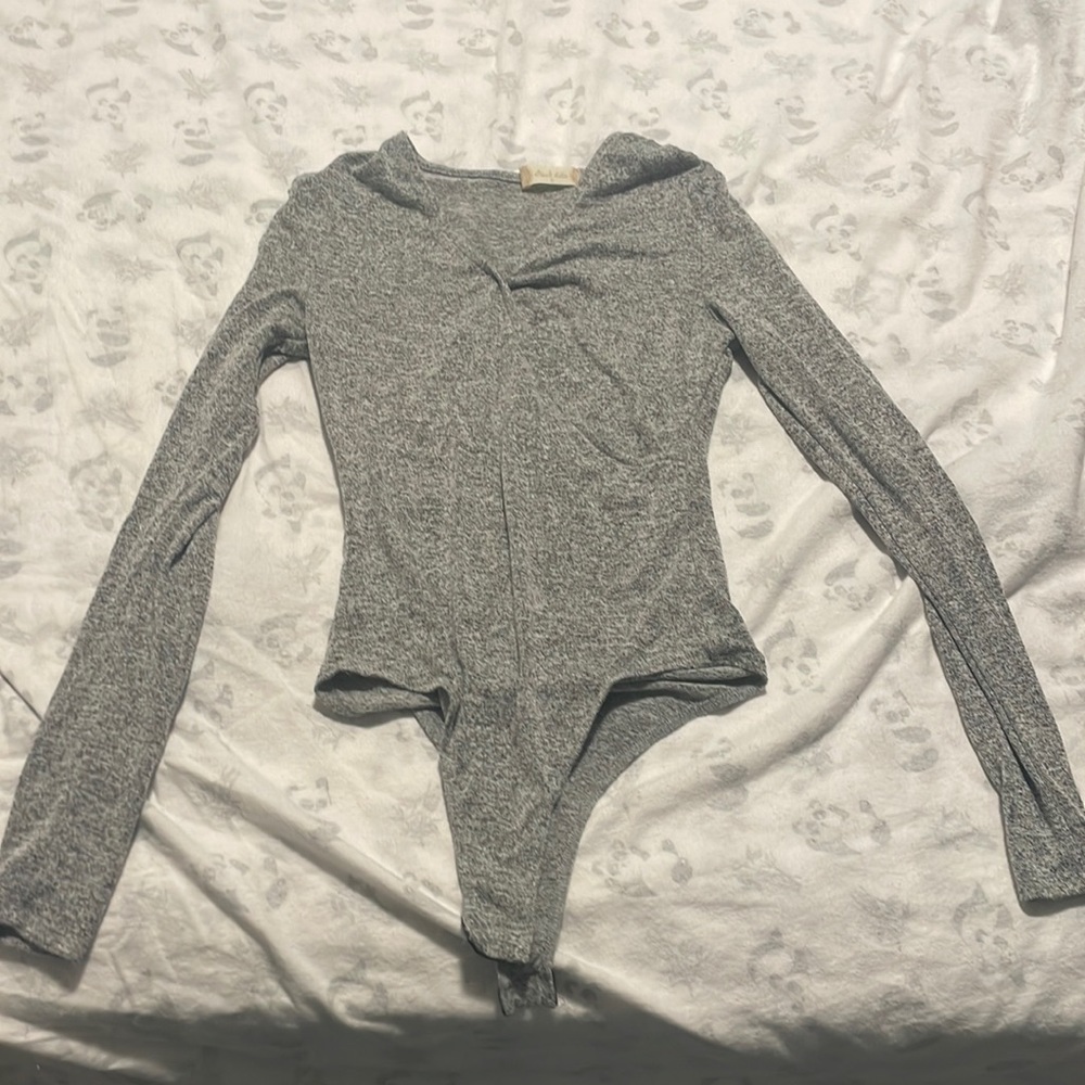 Gray body suit